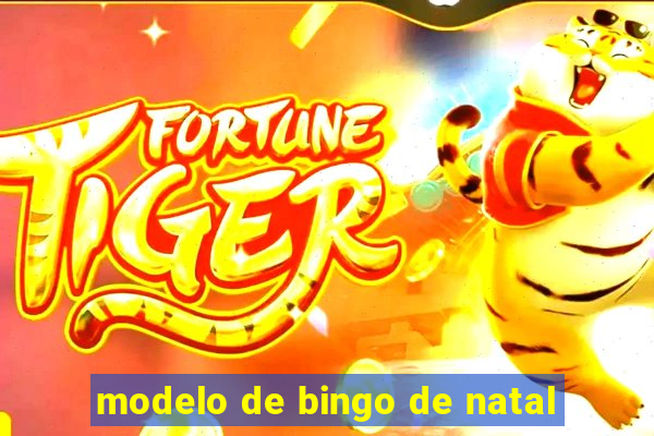 modelo de bingo de natal